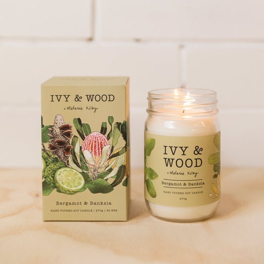 Ivy & wood – Australiana Bergamot & Banksia Candle