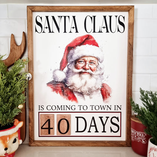 Christmas Coutdown Calender - Traditional Santa